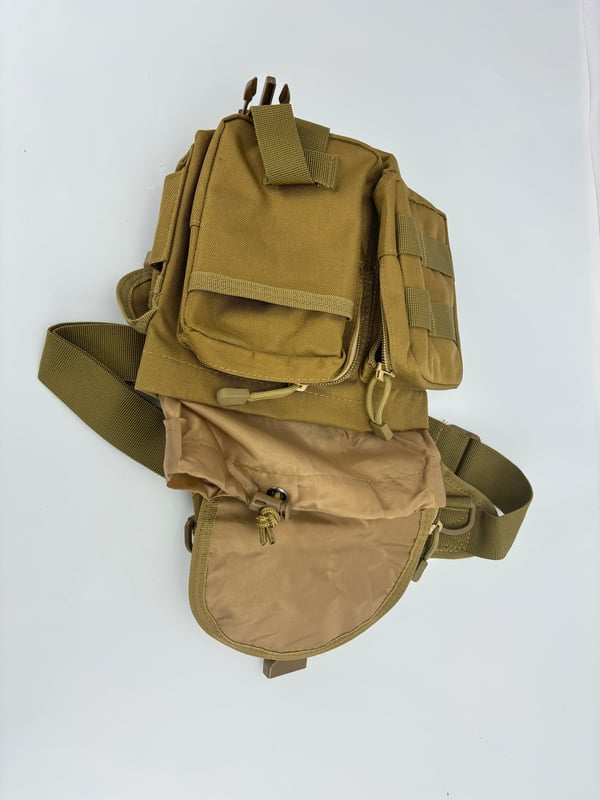 Taktisk benveske - Slitesterk Oxford-stoff Khaki