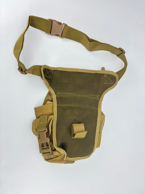 Taktisk benveske - Slitesterk Oxford-stoff Khaki
