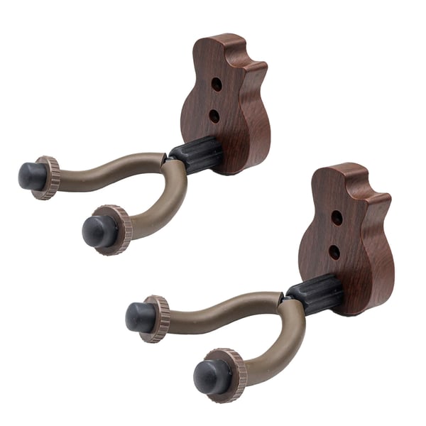 2-pack gitarrhängare för vägg, gitarrväggfäste i trä Model 1