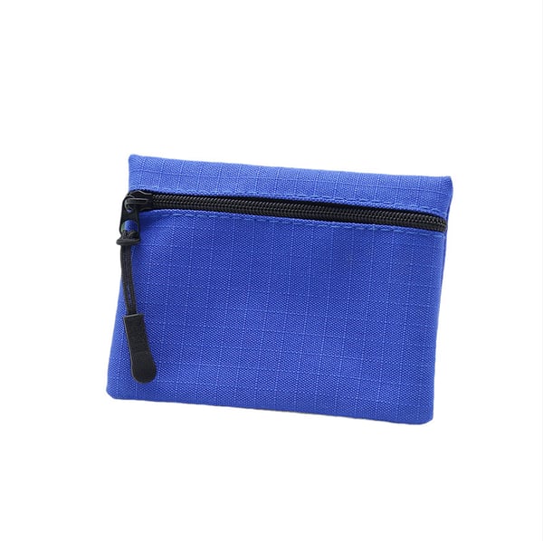 Myntpung i Oxford-stoff med glidelås, slank lommebok Blue