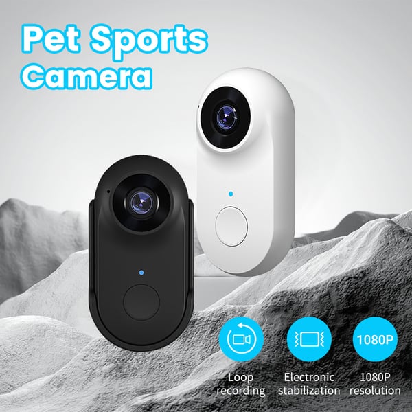 Actionkamera for kjæledyr med 32 GB TF-kort White