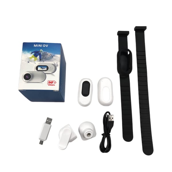 Magnetisk tommel actionkamera med silikonkrage og 32 GB TF-kort