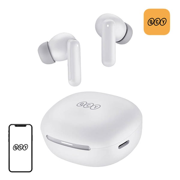 TWS QCY MeloBuds HT16-hodetelefoner (hvite)