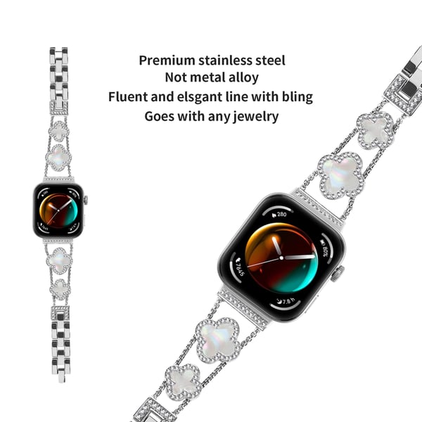 Huawei Fit 3 Clover -ketjuhihna Silver