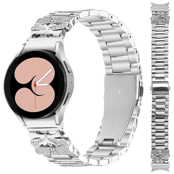 Galaxy Watch 4/5/6 -metalliranneke Silver