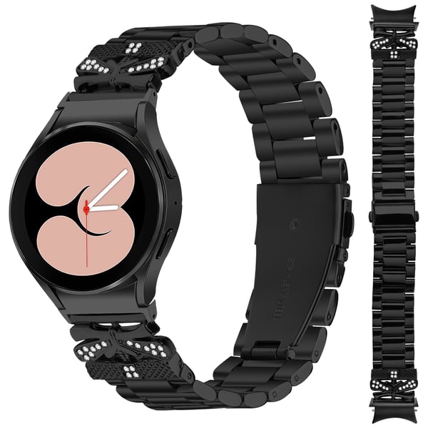 Galaxy Watch 4/5/6 -metalliranneke Black