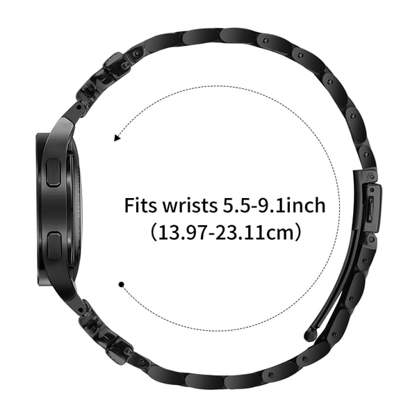 Galaxy Watch 4/5/6 -metalliranneke Black