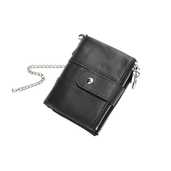 RFID-suojauksella varustettu vintage-ketjulompakko miehille Black