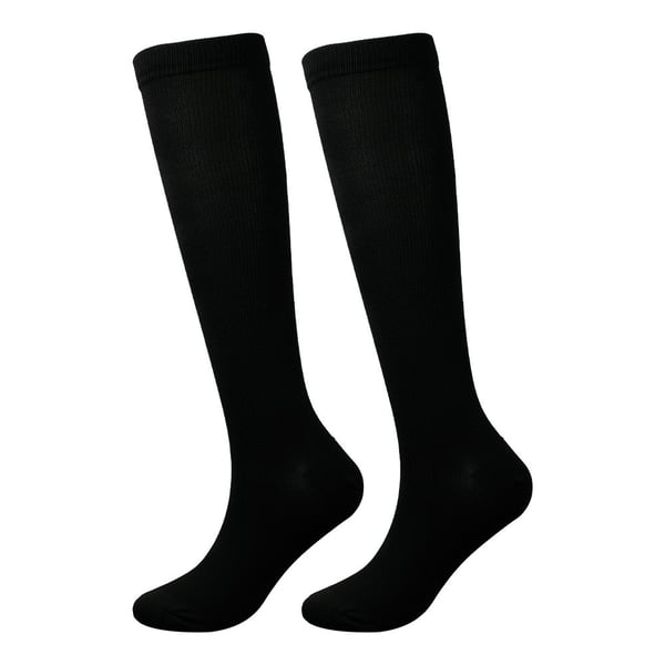 XXL-kokoiset kompressiosukat miehille ja naisille (kengän koko 9.5+) Black M