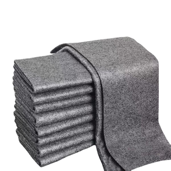 5-pack mikrofiberkluter for glassrengjøring, lofri, stripefri, svart 30 cm