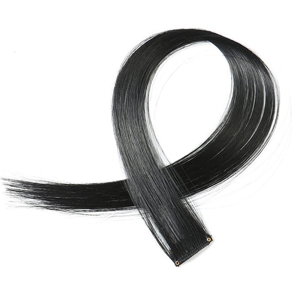 10Pcs Clip in Hair Extensions Black