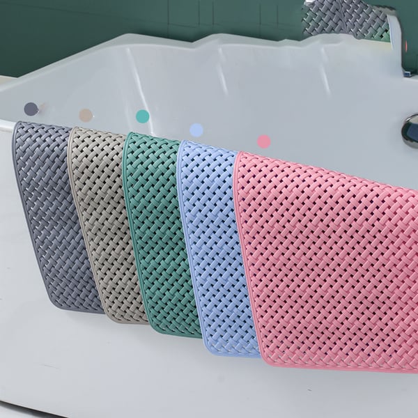 Dusjmatte i dyp grå farge, miljøvennlig og luktfri PVC, 52x52x0,5 cm, sklisikker og komfortabel for bad og toalett D