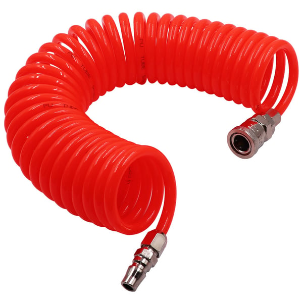 Pneumaattinen jousiletku 5x8 mm, 9 metriä, ruostumaton teräs ja PVC, punainen, liittimillä, yhteensopiva AR10, AR12 puhallusaseiden kanssa Model 2