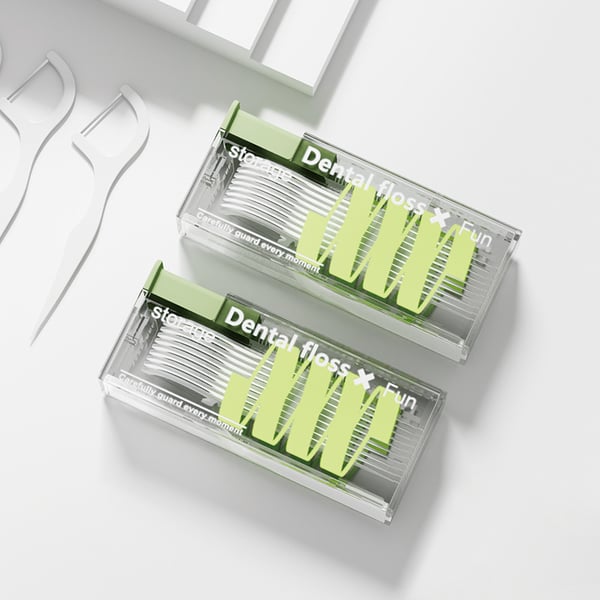Kompakt Matcha Grønn Tanntrådbeholder: Oral hygiene på farten Green