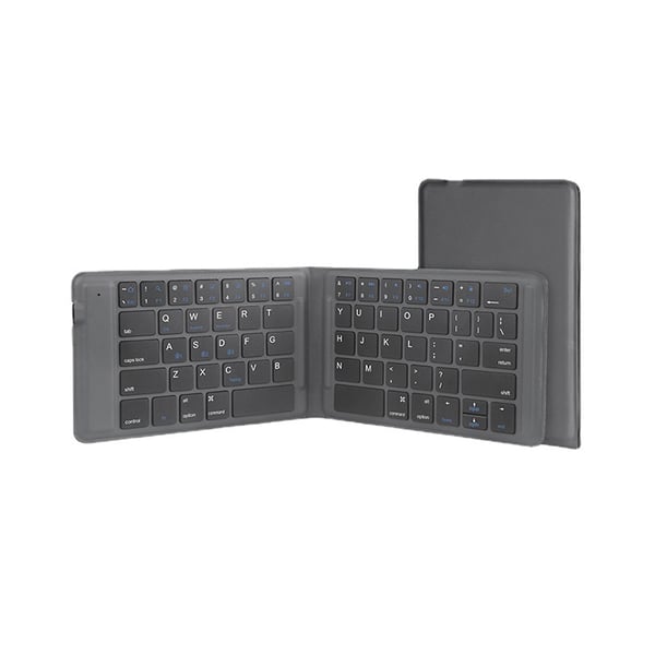 Tri-Fold Leather Bluetooth-tastatur - Bærbar og Stilig Tri-Fold Leather Bluetooth-tastatur - Bærbar og Stilig
