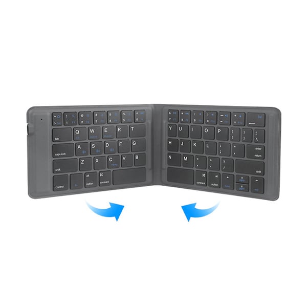 Tri-Fold Läder Bluetooth Tangentbord - Portabelt & Stilrent