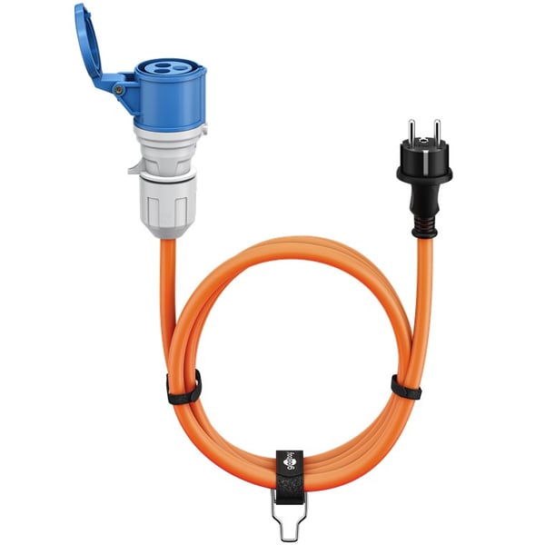 CEE-adapterkabel, stik med jordkontakt til CEE-udtag, 5 m