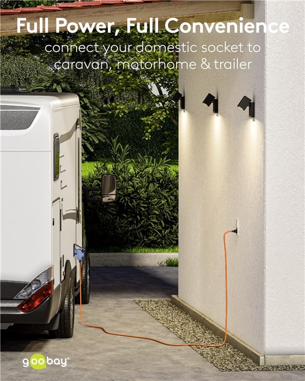 CEE-adapterkabel, kontakt med jord til 90° CEE hun og uttak med jord, 1,5 m