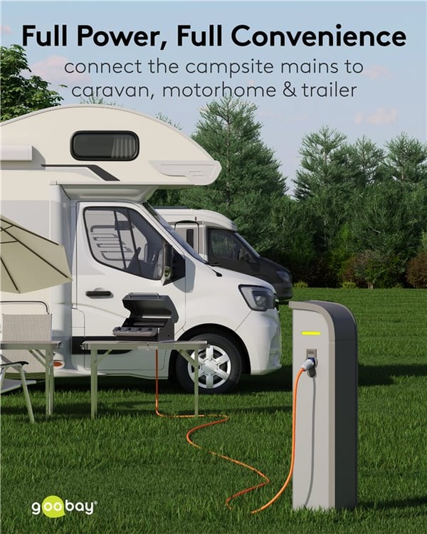 CEE-adapterkabel, CEE-stik med jordkontakt, 5 m