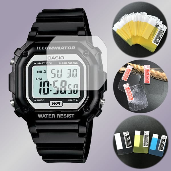 Kirkkaat näytönsuojat Casio A158WA-1 -kelloon (2 kpl)