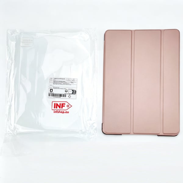 Ipad 9.7 2017 Smart cover case i hård plastik, lyserød/guld