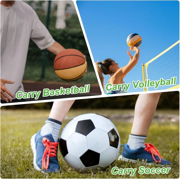 Mesh Basketball Net Bag - Sports Ball Drawstring Bag