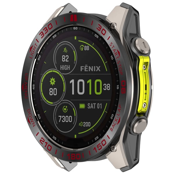 Rustfritt stålramme for Garmin Fenix 8 Multicolor3 Model 3