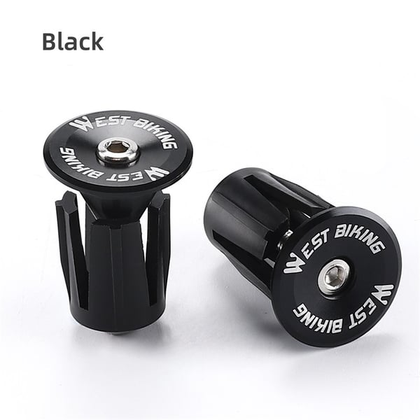 Aluminiumslegering Cykelstyr Endepropper med Skruenøgle Black