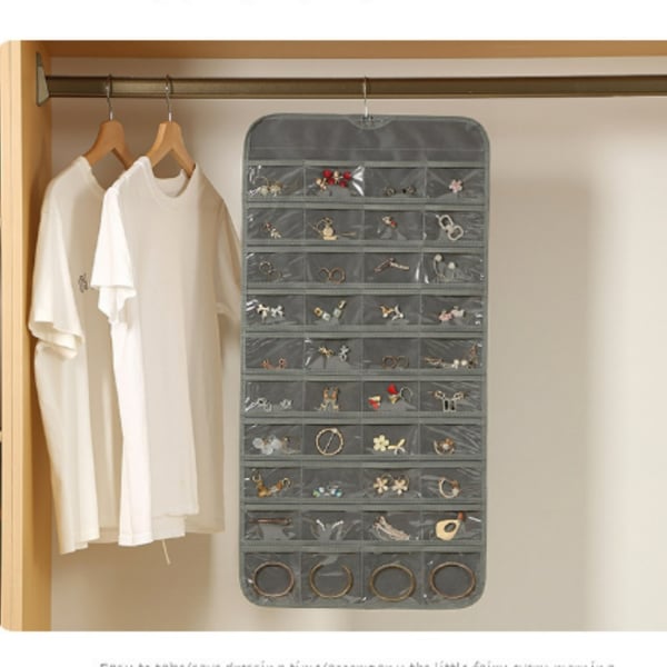 Smykketaske med 48 rum Beige