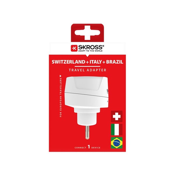 Reiseadapter Europa til Sveits, Italia og Brasil