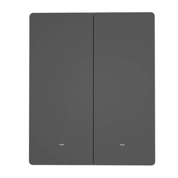 Smart WiFi veggbryter SONOFF M5-2C-80 (2-kanals, for ramme, grafitt)