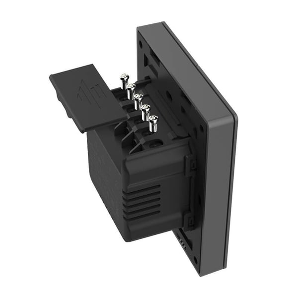 Smart WiFi veggbryter SONOFF M5-2C-80 (2-kanals, for ramme, grafitt)