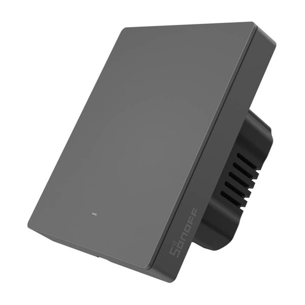 Smart WiFi veggbryter SONOFF M5-1C-80 (1-kanals, for ramme, grafitt)