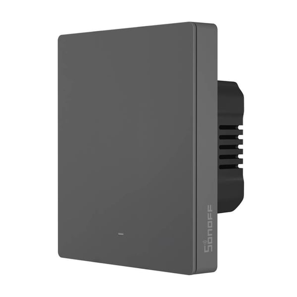 Smart WiFi veggbryter SONOFF M5-1C-80 (1-kanals, for ramme, grafitt)