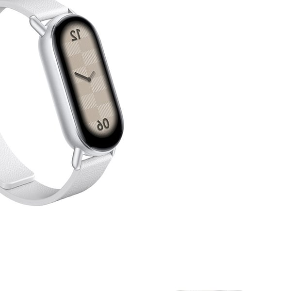 Lærreim for Xiaomi Band 8/9 - Magnetisk White