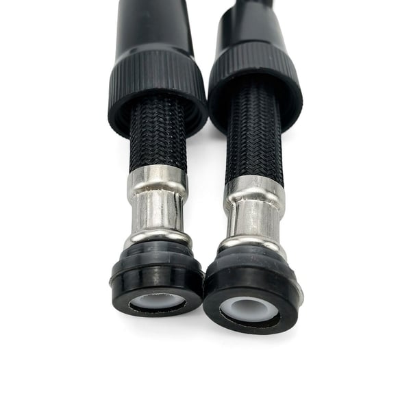 2 meter svart nylon anti-eksplosjon dusjslange med PP-hette