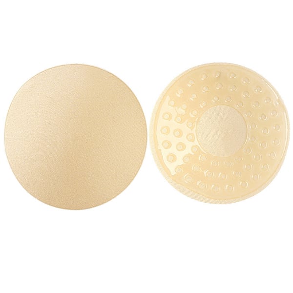 Usynlig selvklebende BH-nippeldeksler for stroppeløse kjoler Beige