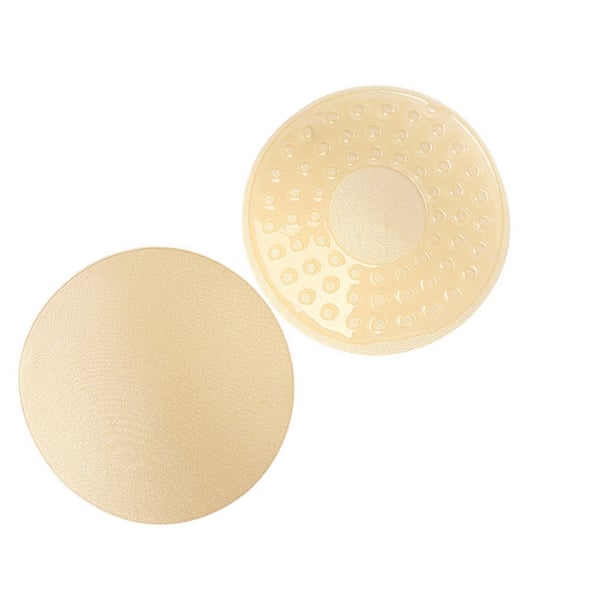 Usynlig selvklebende BH-nippeldeksler for stroppeløse kjoler Beige