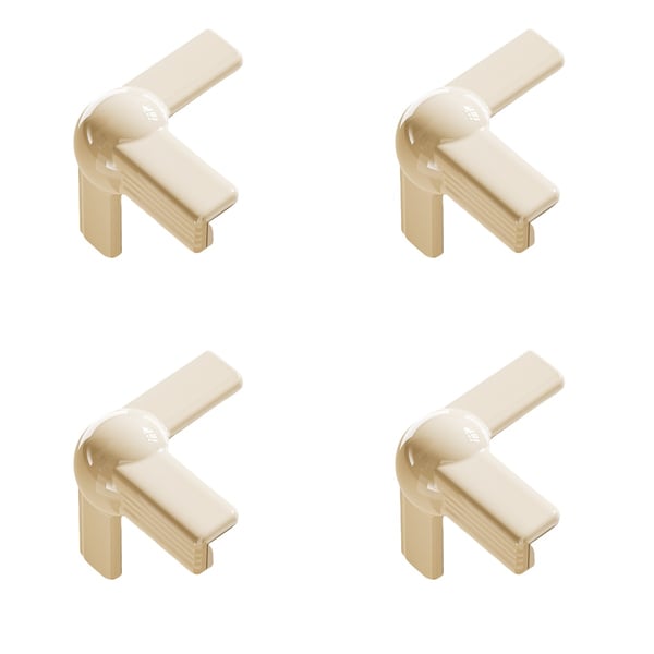 Polstrede hjørnebeskyttere - Beige T-form (4-pakning)