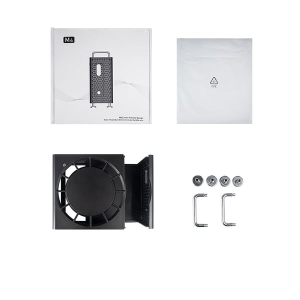 Suojakotelo ja jalusta Mac mini M4/Pro:lle Black
