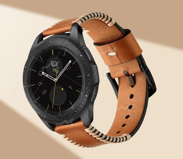 Premium lærreim for Galaxy Watch3 22 mm