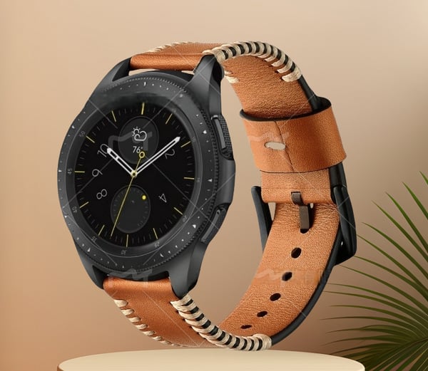 Premium lærreim for Galaxy Watch3 22 mm