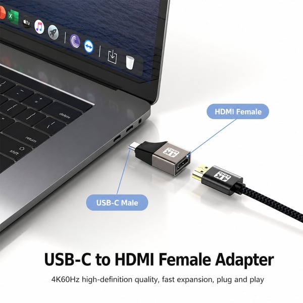 Type-C till HDMI-adapter: Högupplöst skärmanslutning