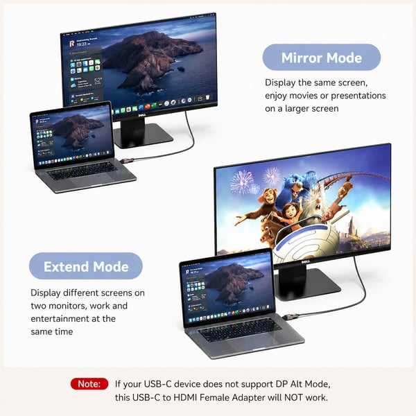 Type-C till HDMI-adapter: Högupplöst skärmanslutning