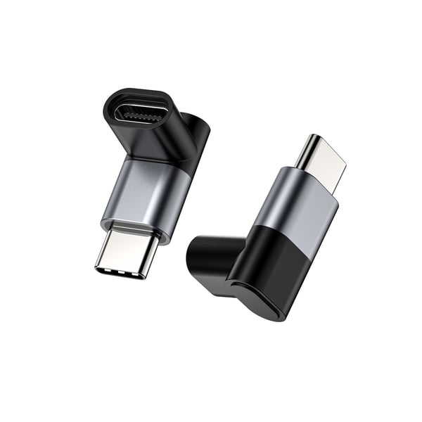 Type-C hann til hunn adapter 2-pakning - 100W, 20Gbps, 4K60Hz