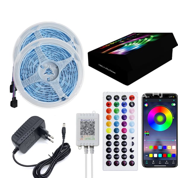 20M LED Stripelyssett med Bluetooth-appkontroll