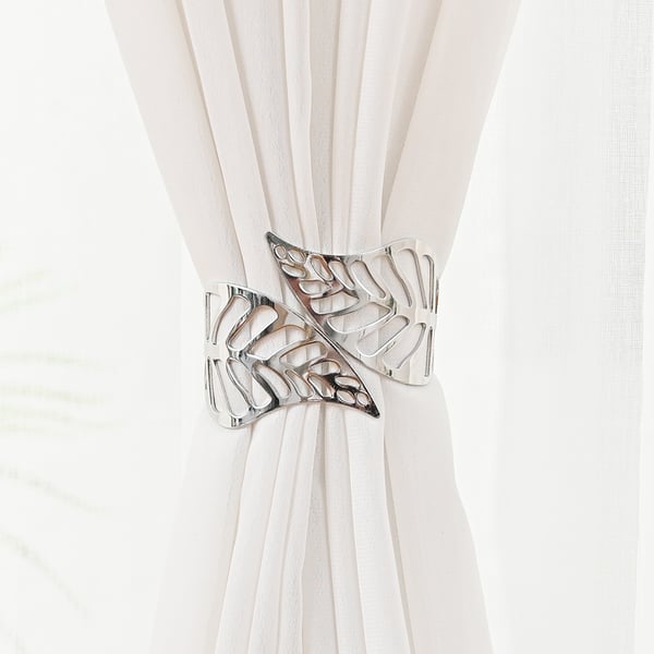 Eleganta bladgardinomtag - Legeringshållare Silver