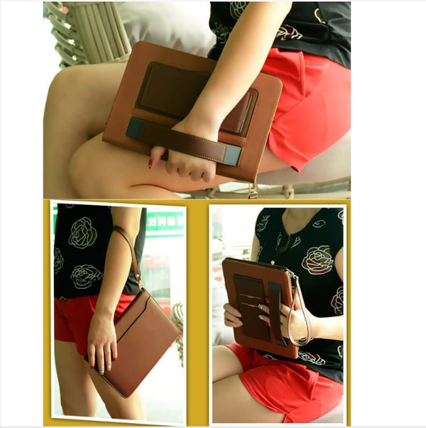 Premium PU-Lærveske for iPad Pro 9.7 (2016) Brown