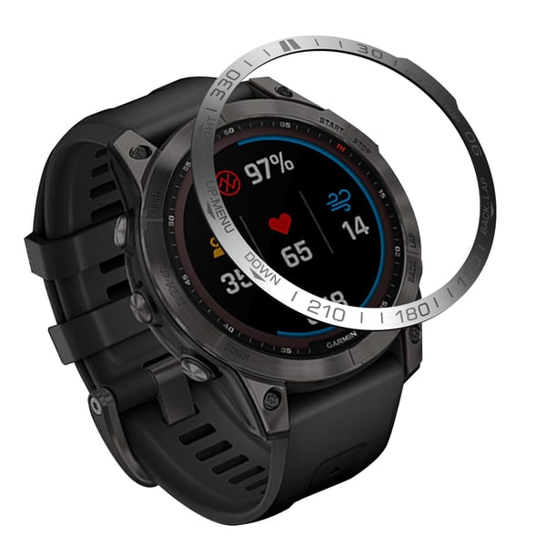 Stilig sølvrammering for Garmin Fenix 7/7 Pro