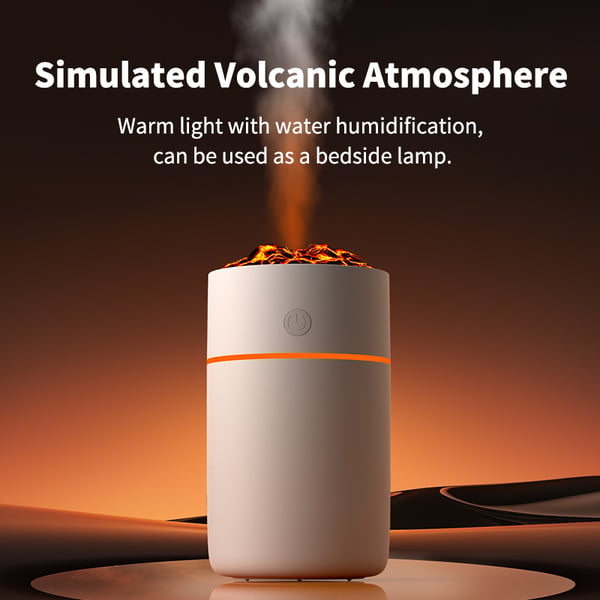 Volcano Humidifier HS01: Simuler flamme, Rens luften Black